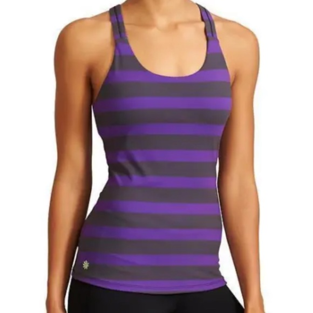 Athleta Optimism‎ Tank Bold Stripe Navy XXS